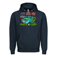 Navy american honey Zipper Hoodie - CowhideDigitalArt