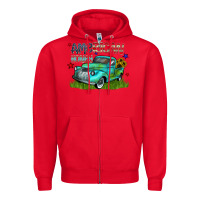 Red american honey Zipper Hoodie - CowhideDigitalArt