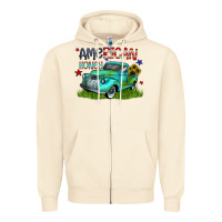 Sandshell american honey Zipper Hoodie - CowhideDigitalArt