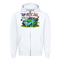White american honey Zipper Hoodie - CowhideDigitalArt