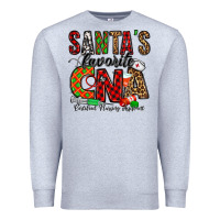 Heather Grey santa’s favorite cna Premium Sweatshirt - Jasminsmagicworld