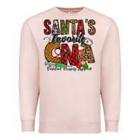 Pale Pink santa’s favorite cna Premium Sweatshirt - Jasminsmagicworld