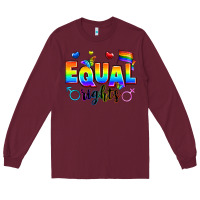 Burgundy equal rights Long Sleeve Tee - Zillion Design Studio