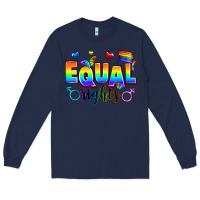 Navy equal rights Long Sleeve Tee - Zillion Design Studio