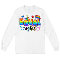White equal rights Long Sleeve Tee - Zillion Design Studio