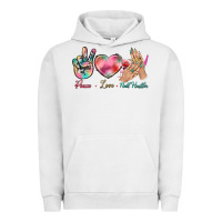 Pigment Lunar Rock Peace Love Nail Hustler Urban Hoodie - BundleAndBundleShop