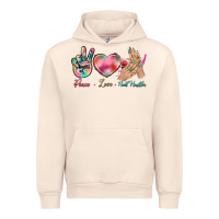 Sandshell Peace Love Nail Hustler Urban Hoodie - BundleAndBundleShop