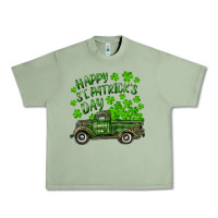 Oil Green Happy st. patrick's day shamrock farm truck Urban Heavy Tee - RanaPortraitStore