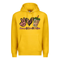Lemon peace love coffee Premium Hoodie - NancyCooperArtShop