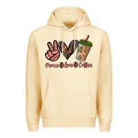 Pina Colada peace love coffee Premium Hoodie - NancyCooperArtShop