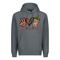 Rock peace love coffee Premium Hoodie - NancyCooperArtShop