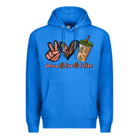 True Royal peace love coffee Premium Hoodie - NancyCooperArtShop
