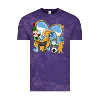 Cloud Purple argentina  hearts Vintage Tee - texasbilliewilder