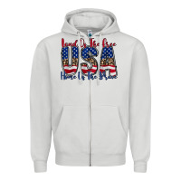Land Of The Free Usa Zipper Hoodie | Teevron