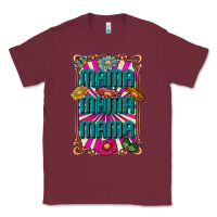 Burgundy mama mama mama Classic Tee - CowhideDigitalArt