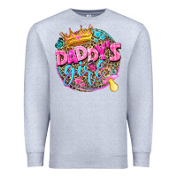 Heather Grey daddys girl Premium Sweatshirt - NancyCooperArtShop