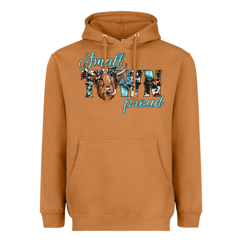 Small Town Proud Heavyweight Hoodie by JahusDesignShop | Teevron