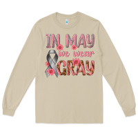 Mushroom In May We Wear Gray Long Sleeve Tee - texasbilliewilder