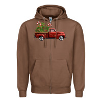 Chestnut christmas trees truck Zipper Hoodie - FaDigitalArtStudio