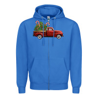 True Royal christmas trees truck Zipper Hoodie - FaDigitalArtStudio