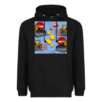 Black bulldozer seamles pattern Heavyweight Hoodie - BundleAndBundleShop
