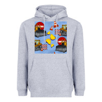 Heather Grey bulldozer seamles pattern Heavyweight Hoodie - BundleAndBundleShop