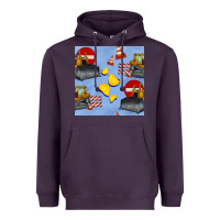 Plum bulldozer seamles pattern Heavyweight Hoodie - BundleAndBundleShop