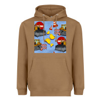 Toasted Coconut bulldozer seamles pattern Heavyweight Hoodie - BundleAndBundleShop