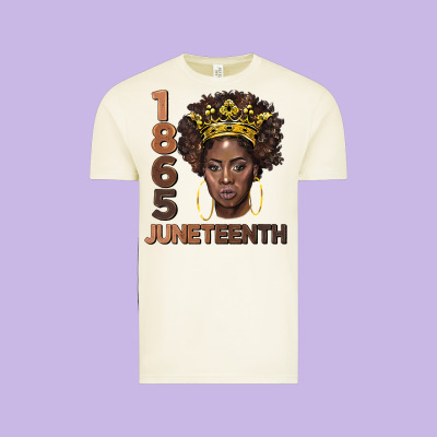 1865 Juneteenth Black Women Vintage Tee Designed By Barkaloodesign