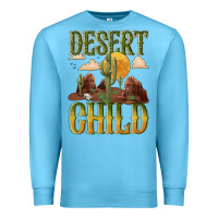 Ocean Blue desert child cactus Premium Sweatshirt - NancyCooperArtShop