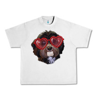 Lunar Rock Havanese dog with love glasses Urban Heavy Tee - RanaPortraitStore