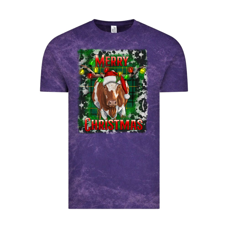 Western Merry Christmas Longhorn Cow Vintage Tee by RanaPortraitStore | Teevron
