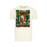 Vintage Arctic Western Merry Christmas Longhorn Cow Vintage Tee - RanaPortraitStore