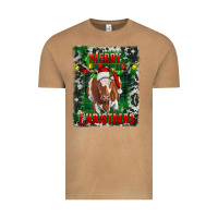 Vintage Camel Western Merry Christmas Longhorn Cow Vintage Tee - RanaPortraitStore