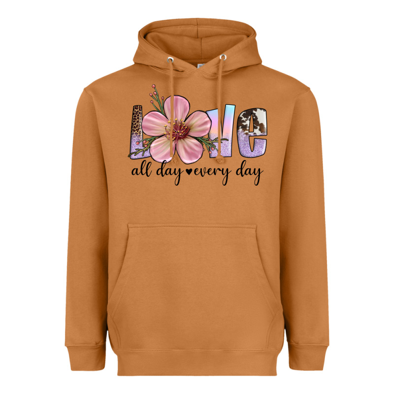 Love All Day Every Day Heavyweight Hoodie by Artiststas | Teevron