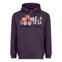 Plum love all day every day Heavyweight Hoodie - Artiststas
