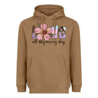 Toasted Coconut love all day every day Heavyweight Hoodie - Artiststas