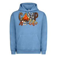 Pigment Pebble Blue Camp Life Urban Hoodie - BundleAndBundleShop