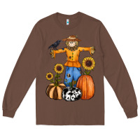 Chestnut pumpkin sunflower fall scarecrow Long Sleeve Tee - RanaPortraitStore