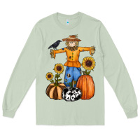 Matcha pumpkin sunflower fall scarecrow Long Sleeve Tee - RanaPortraitStore