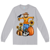 Moon Dust pumpkin sunflower fall scarecrow Long Sleeve Tee - RanaPortraitStore