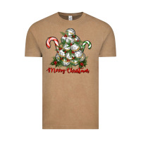 Vintage Coffee Merry Christmas Volleyball Vintage Tee - RanaPortraitStore