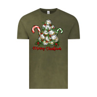 Vintage Olive Merry Christmas Volleyball Vintage Tee - RanaPortraitStore