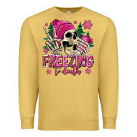 Antique Gold freezing to death winter skull Premium Sweatshirt - Jasminsmagicworld
