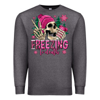Charcoal Heather freezing to death winter skull Premium Sweatshirt - Jasminsmagicworld