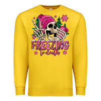 Lemon freezing to death winter skull Premium Sweatshirt - Jasminsmagicworld