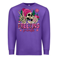 Purple freezing to death winter skull Premium Sweatshirt - Jasminsmagicworld