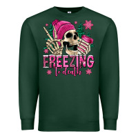 Sports Green freezing to death winter skull Premium Sweatshirt - Jasminsmagicworld