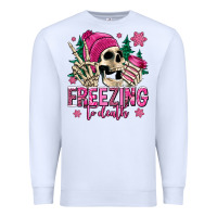 White freezing to death winter skull Premium Sweatshirt - Jasminsmagicworld