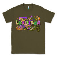 Army Green louisiana mardi gras Classic Tee - FaDigitalArtStudio